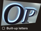 Built-up lettering